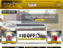 Tablet Screenshot of jimmybrownsbrakeandtire.com